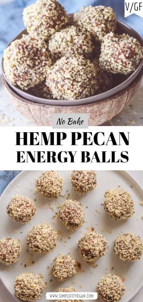 Hemp Pecan Energy Balls (3 Ingredients)