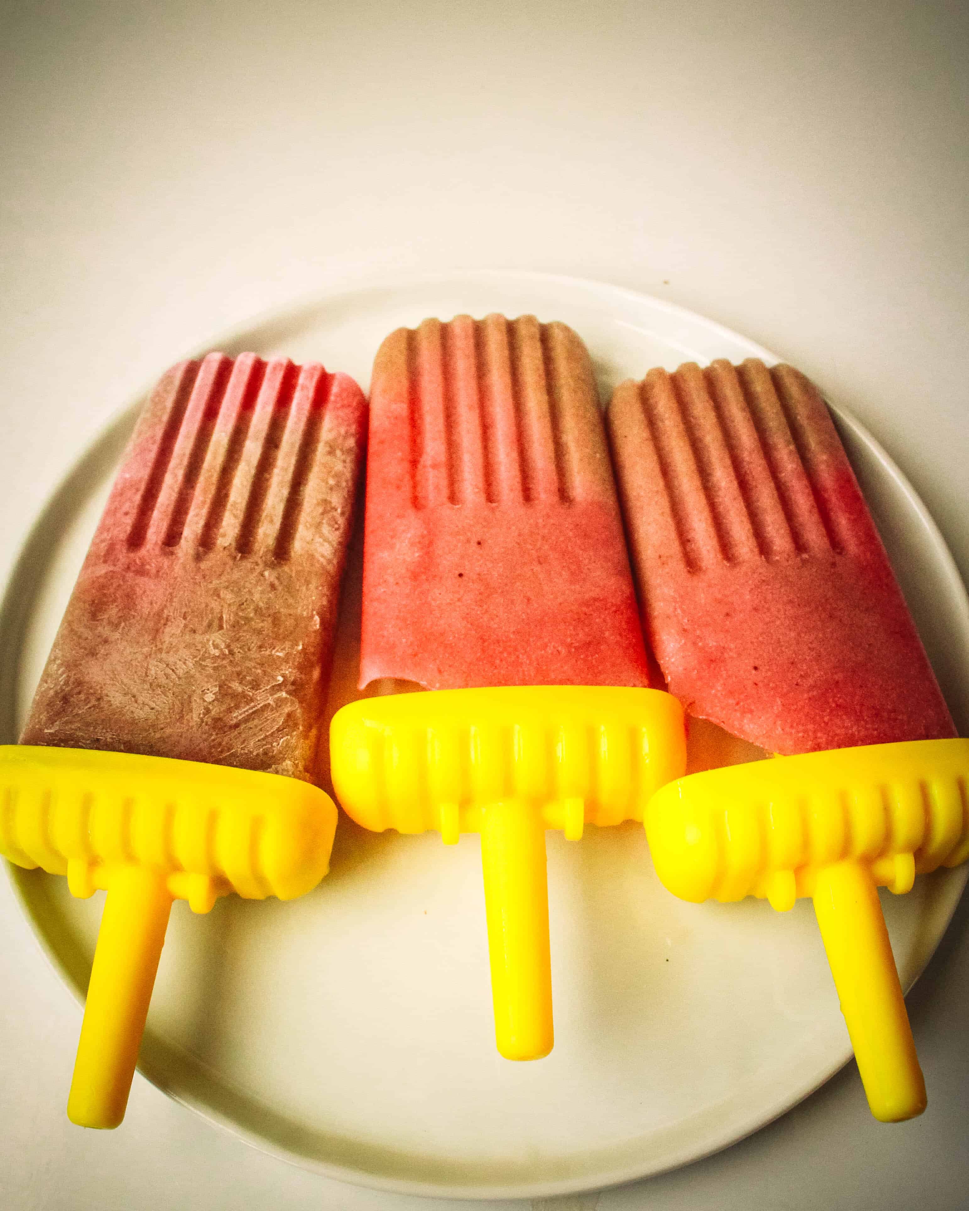 Strawberry Banana Popsicles