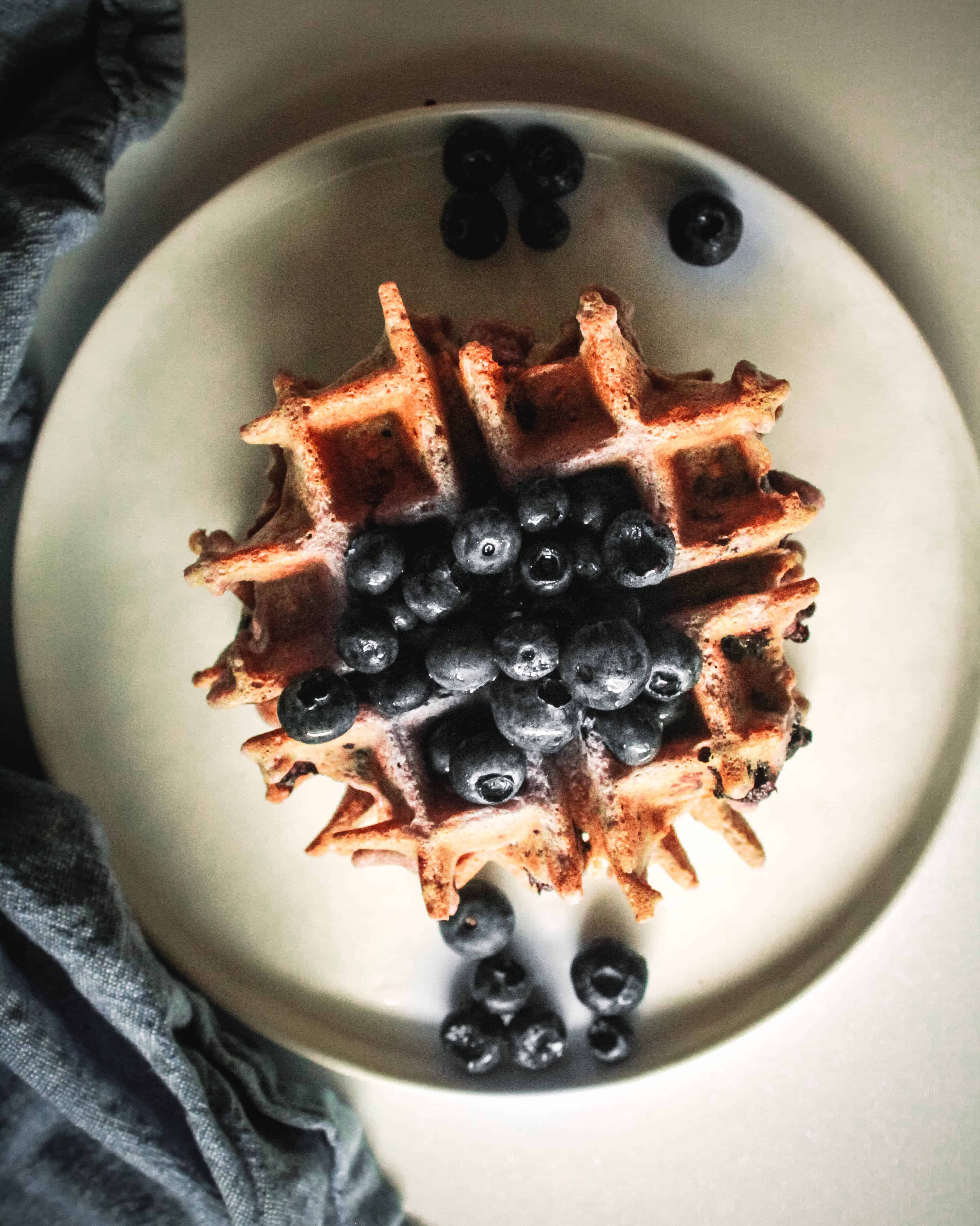 Blueberry Waffles (Vegan and Refined Sugar Free)