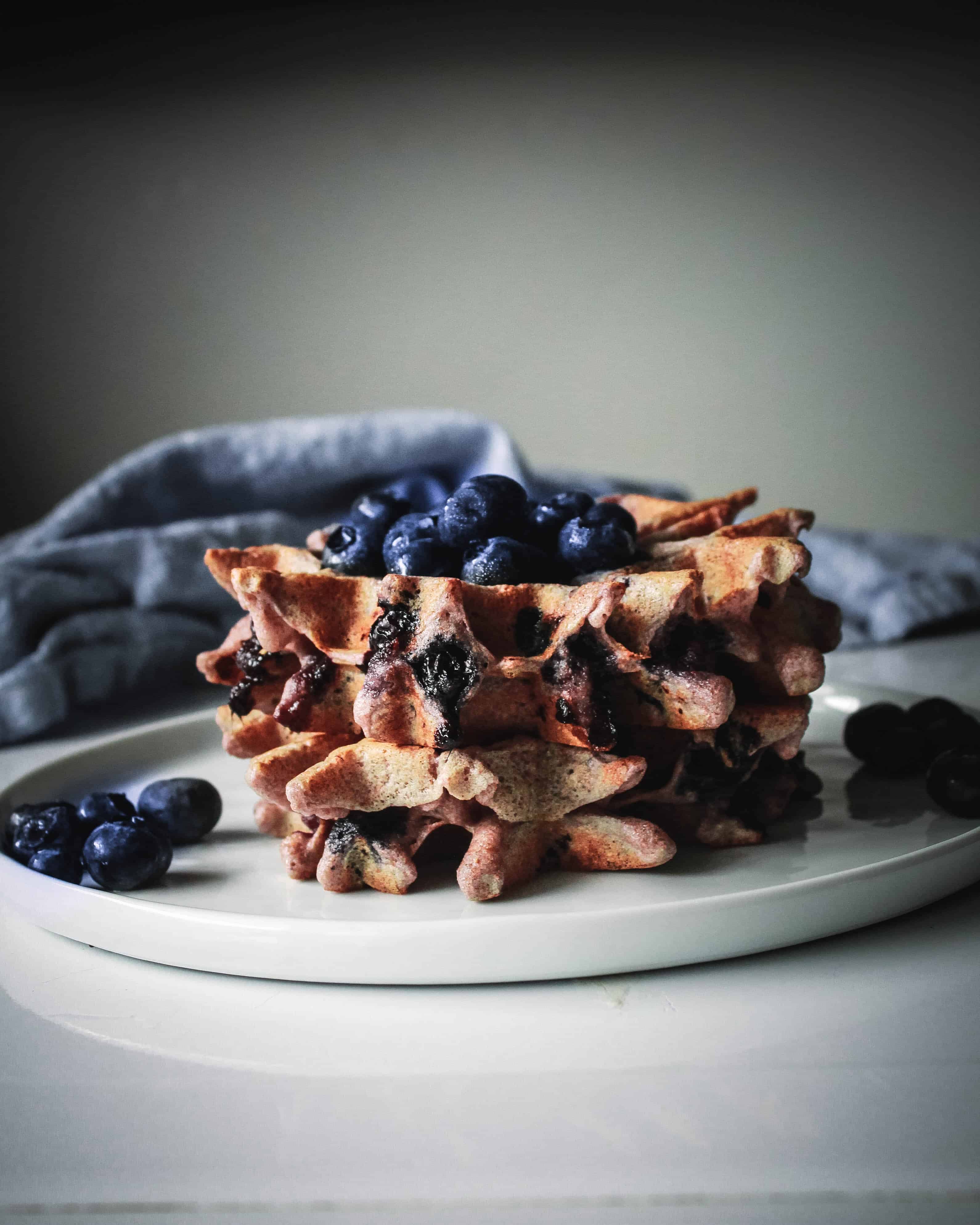 Blueberry Waffles (Vegan and Refined Sugar Free)