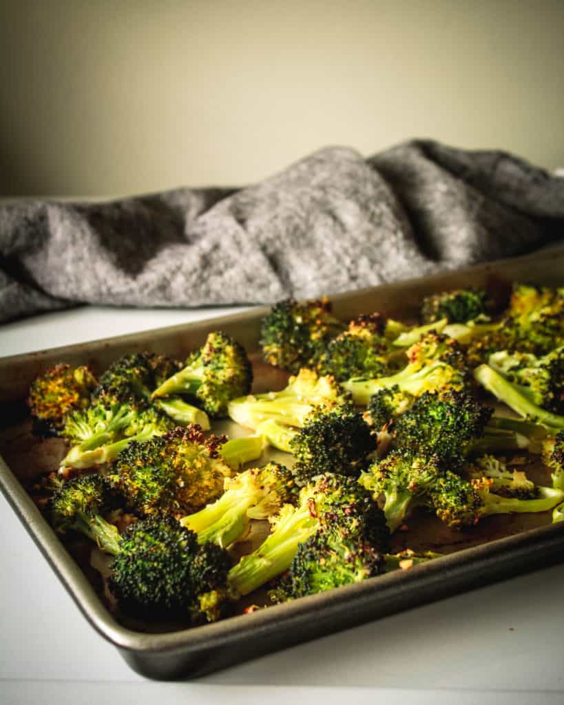 Lemon Garlic Roasted Broccoli (oil-free)