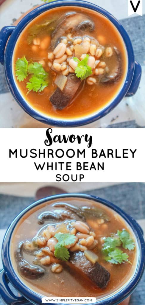 Mushroom Barley White Bean Soup