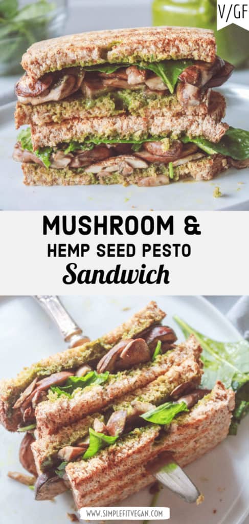 Mushroom & Hemp Seed Pesto Sandwich