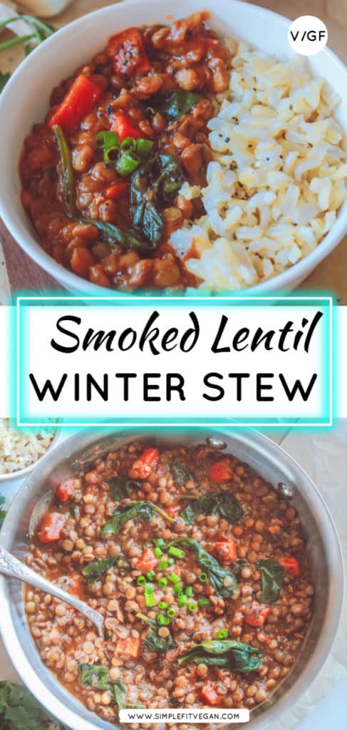 This rich and hearty Smoked Lentil Winter Stew is the perfect remedy for the cold winter days. It’s healthy, made from simple ingredients, and freezer-friendly!