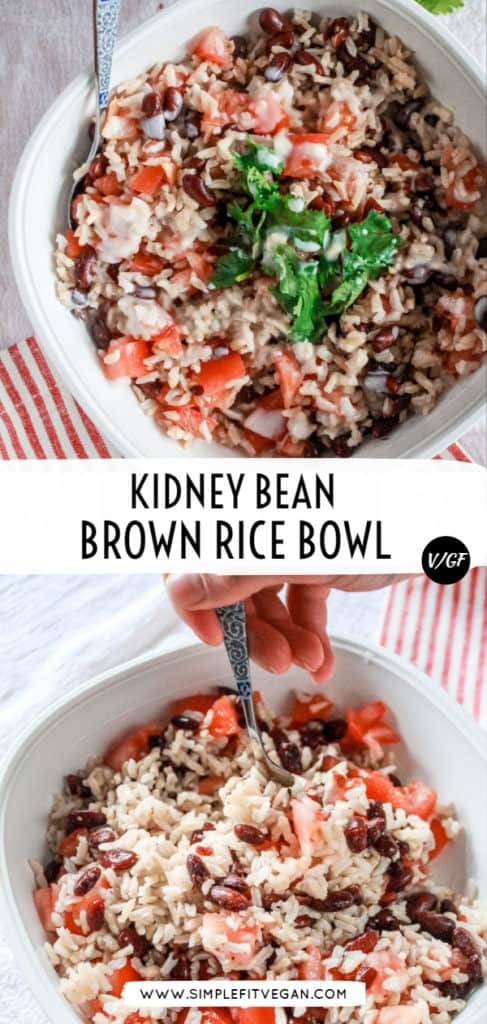 This bowl makes a delicious, filling, and easy vegan dinner. It makes great leftovers to pack for lunch as well. Dress it up with various dressings to mix things up! #vegandinner #veganrecipe #plantbased