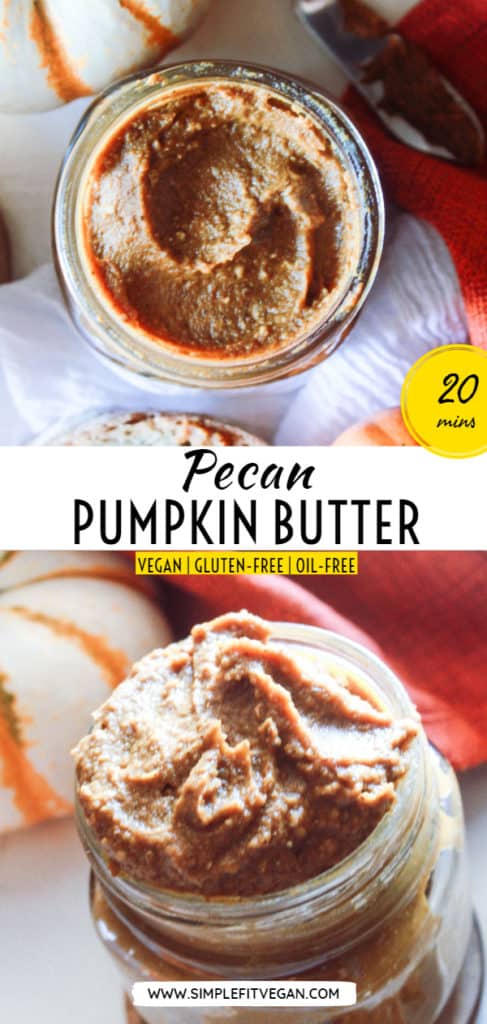 Make this easy Pecan Pumpkin Butter on the stovetop in under 20 minutes! Goes well on a toast, breads, muffins, oatmeal, waffles, and pancakes! #pumpkin #pumpkinbutter #easyrecipe