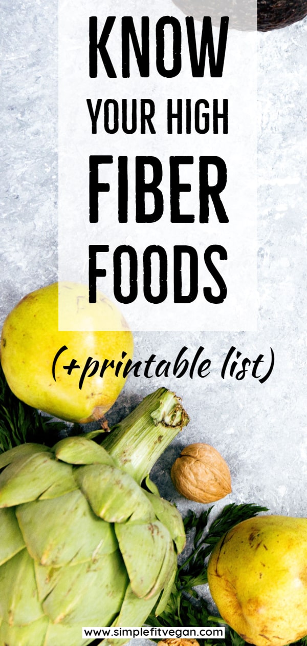 fiber foods chart