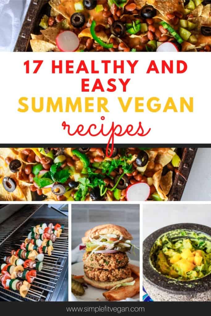 The collection of recipes here includes grillable vegan burgers, refreshing summer salads, and healthy snacks! #veganrecipes #summerrecipes #healthy